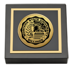 Montana State University Billings paperweight - Gold Engraved Medallion Paperweight