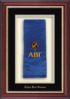 Alpha Beta Gamma Honor Society stole frame - Commemorative Stole Shadow Box Frame in Newport