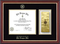 Phi Kappa Phi Honor Society certificate frame - Stole Certificate Frame in Newport