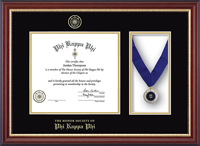 Phi Kappa Phi Honor Society certificate frame - Medal Certificate Frame in Newport