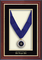 Phi Kappa Phi Honor Society medal frame - Commemorative Medal Shadow Box Frame in Newport