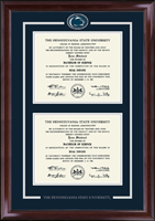 Pennsylvania State University diploma frame - Spirit Medallion Double Diploma Frame in Encore
