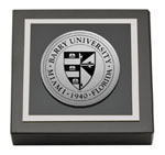 Barry University paperweight - Silver Engraved Medallion Paperweight