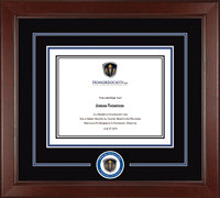 HonorSociety.org certificate frame - Lasting Memories Circle Logo Certificate Frame in Sierra