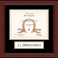 Order of Omega certificate frame - Lasting Memories Banner Certificate Frame in Sierra