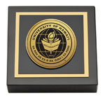 University of Hawaii West Oahu paperweight - Gold Engraved Medallion Paperweight
