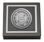 Newberry College paperweight - Silver Engraved Medallion Paperweight