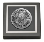Henderson State University paperweight - Silver Engraved Medallion Paperweight