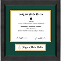 Sigma Beta Delta Honor Society certificate frame - Lasting Memories Banner Certificate Frame in Arena