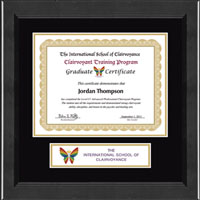 The International School of Clairvoyance certificate frame - Lasting Memories Banner Certificate Frame in Arena