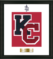 Kennedy Catholic High School in Somers, NY varsity letter frame - Varsity Letter Frame in Obsidian