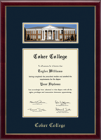 Coker College diploma frame - Campus Scene Edition Diploma Frame in Galleria