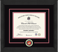 United States Marine Corps certificate frame - Lasting Memories Circle Logo Certificate Frame in Arena
