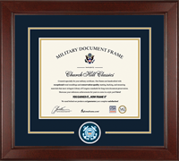 United States Coast Guard certificate frame - Lasting Memories Circle Logo Certificate Frame in Sierra