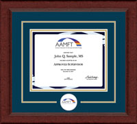 American Association for Marriage and Family Therapy certificate frame - Lasting Memories Circle Logo Certificate Frame in Sierra