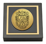 Midway College paperweight - Gold Engraved Medallion Paperweight