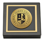 Robert Morris University in Illinois paperweight - Gold Engraved Medallion Paperweight