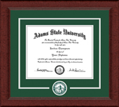 Adams State University  diploma frame - Lasting Memories Circle Logo Diploma Frame in Sierra