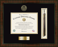 Balfour of Houston diploma frame - Personalized Tassel Diploma Frame in Delta
