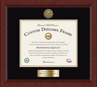 Balfour of Houston diploma frame - Gold Engraved Medallion Personalized Diploma Frame in Sierra