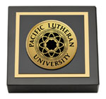 Pacific Lutheran University paperweight - Gold Engraved Medallion Paperweight