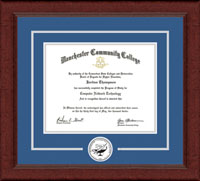 Manchester Community College diploma frame - Lasting Memories Circle Logo Diploma Frame in Sierra
