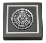 Concordia University Portland paperweight - Silver Engraved Medallion Paperweight