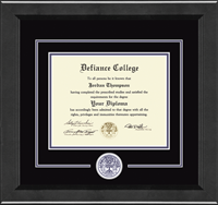 Defiance College diploma frame - Lasting Memories Circle Seal Diploma Frame in Arena