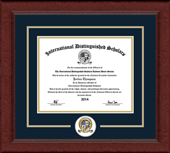 International Distinguished Scholars Honor Society certificate frame - Lasting Memories Circle Logo Certificate Frame in Sierra