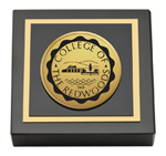 College of the Redwoods paperweight - Gold Engraved Medallion Paperweight