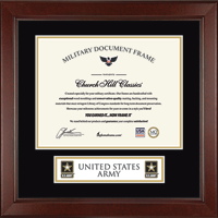 United States Army certificate frame - Lasting Memories Banner Certificate Frame in Sierra