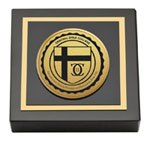 Central Bible College paperweight - Gold Engraved Medallion Paperweight