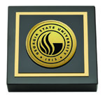 Georgia State University paperweight - Gold Engraved Medallion Paperweight