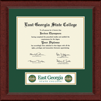East Georgia State College diploma frame - Lasting Memories Banner Diploma Frame in Sierra