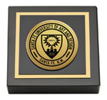 Santa Fe University of Art and Design paperweight - Gold Engraved Medallion Paperweight