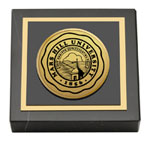Mars Hill University paperweight - Gold Engraved Medallion Paperweight
