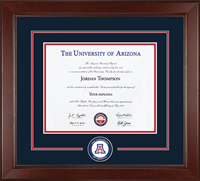 The University of Arizona diploma frame - Lasting Memories Circle Logo Diploma Frame in Sierra