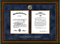 United States Naval Academy diploma frame - Presidential Masterpiece Double Diploma Frame in Madison