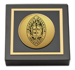 Knox College paperweight - Gold Engraved Medallion Paperweight