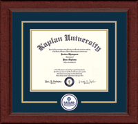 Kaplan University diploma frame - Lasting Memories Circle Logo Diploma Frame in Sierra