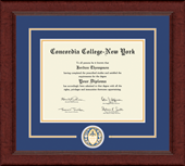 Concordia College New York diploma frame - Lasting Memories Circle Logo Diploma Frame in Sierra
