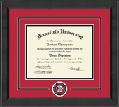 Mansfield University of Pennsylvania diploma frame - Lasting Memories Circle Logo Diploma Frame in Arena