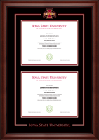 Iowa State University diploma frame - Double Diploma Spirit Medallion Frame in Cambridge