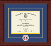 Southern Union State Community College diploma frame - Lasting Memories Circle Logo Diploma Frame in Sierra