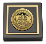 Georgetown College paperweight - Gold Engraved Medallion Paperweight
