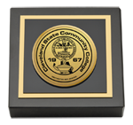 Cleveland State Community College paperweight - Gold Engraved Medallion Paperweight