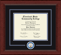 Cleveland State Community College diploma frame - Lasting Memories Circle Logo Diploma Frame in Sierra