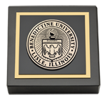 Benedictine University paperweight - Masterpiece Medallion Paperweight