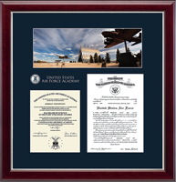 United States Air Force Academy diploma frame - Masterpiece Campus Scene Edition Document Frame in Gallery Silver
