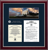 United States Air Force Academy diploma frame - Masterpiece Campus Scene Edition Document Frame in Gallery Silver